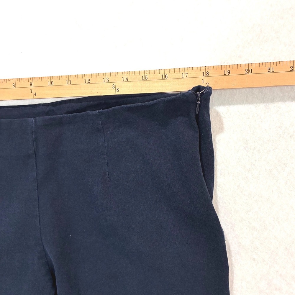 Time and Tru Slim Side Zip Ankle Pants Cotton Blend Navy Blue Classic Size 18 - Picture 3 of 6